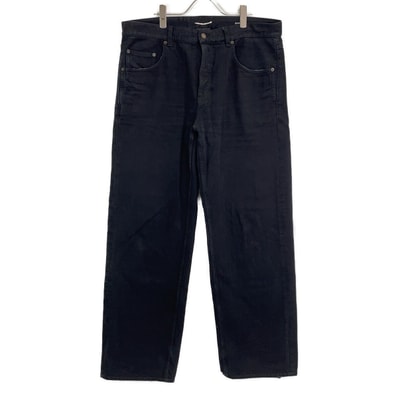 サンローランパリ 23年 752629 ブラック ストレート デニムパンツ 32