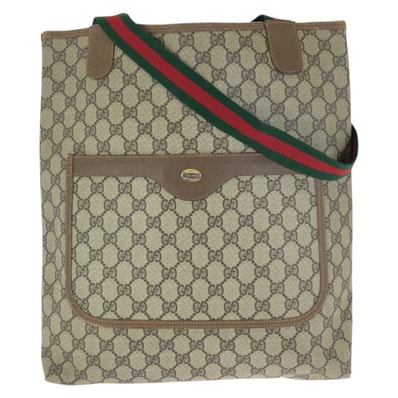GUCCI グッチ オールドグッチ シェリーライン ベージュ ブラウン GGスプリームキャンバス トートバッグ ショルダーバッグ 602833 【中古】