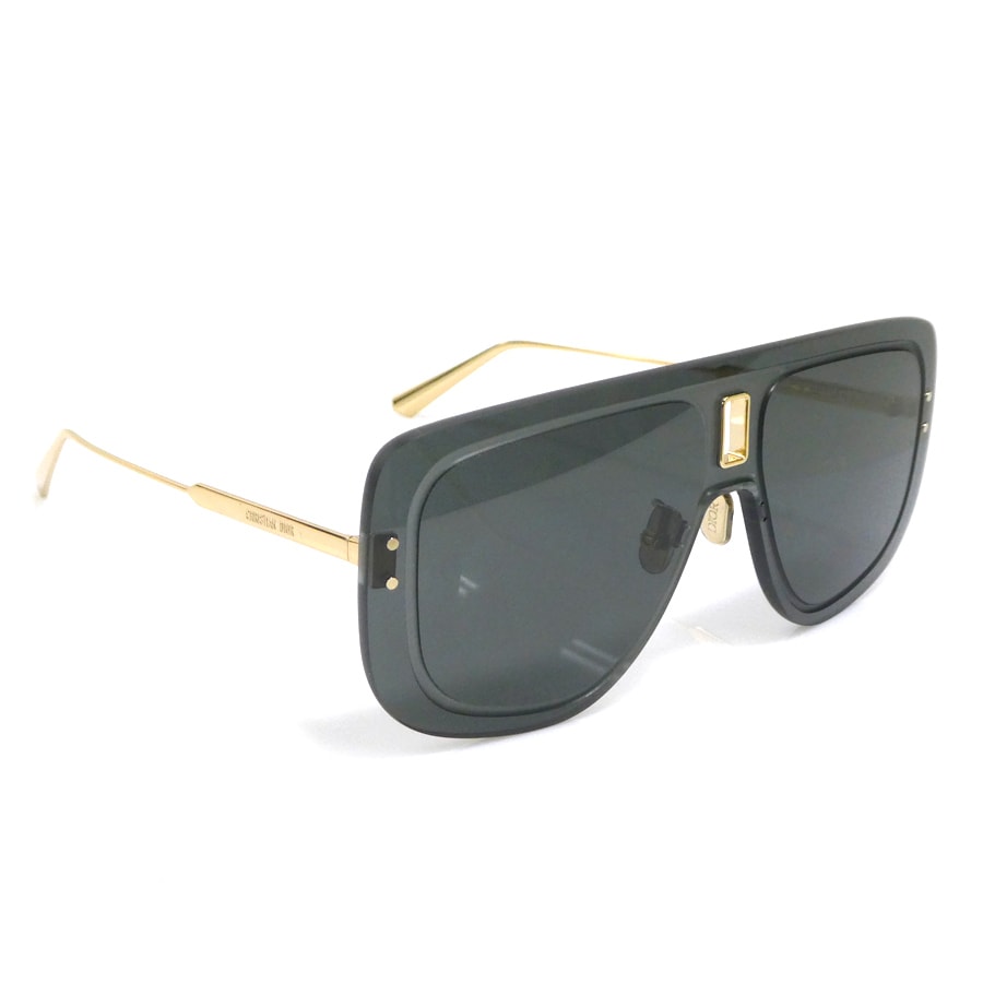 クリスチャンディオール Christian Dior サングラス メタル/プラスチック ブラック×ゴールド メンズ【中古】 h31873i