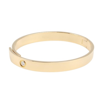 カルティエ CARTIER アニバーサリー 1Pダイヤ ブレスレット ブレスレット アクセサリー K18(イエローゴールド) ダイヤモンド レディース ゴールド系 / クリア系 【中古】