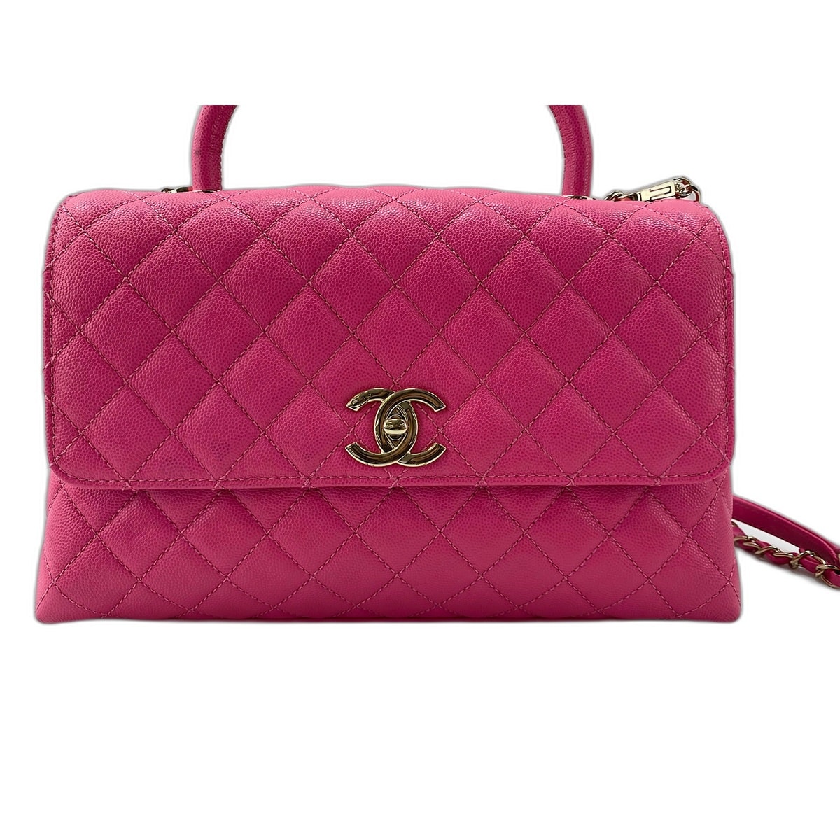 シャネル CHANEL ココハンドル マトラッセ ハンドバッグ【中古】