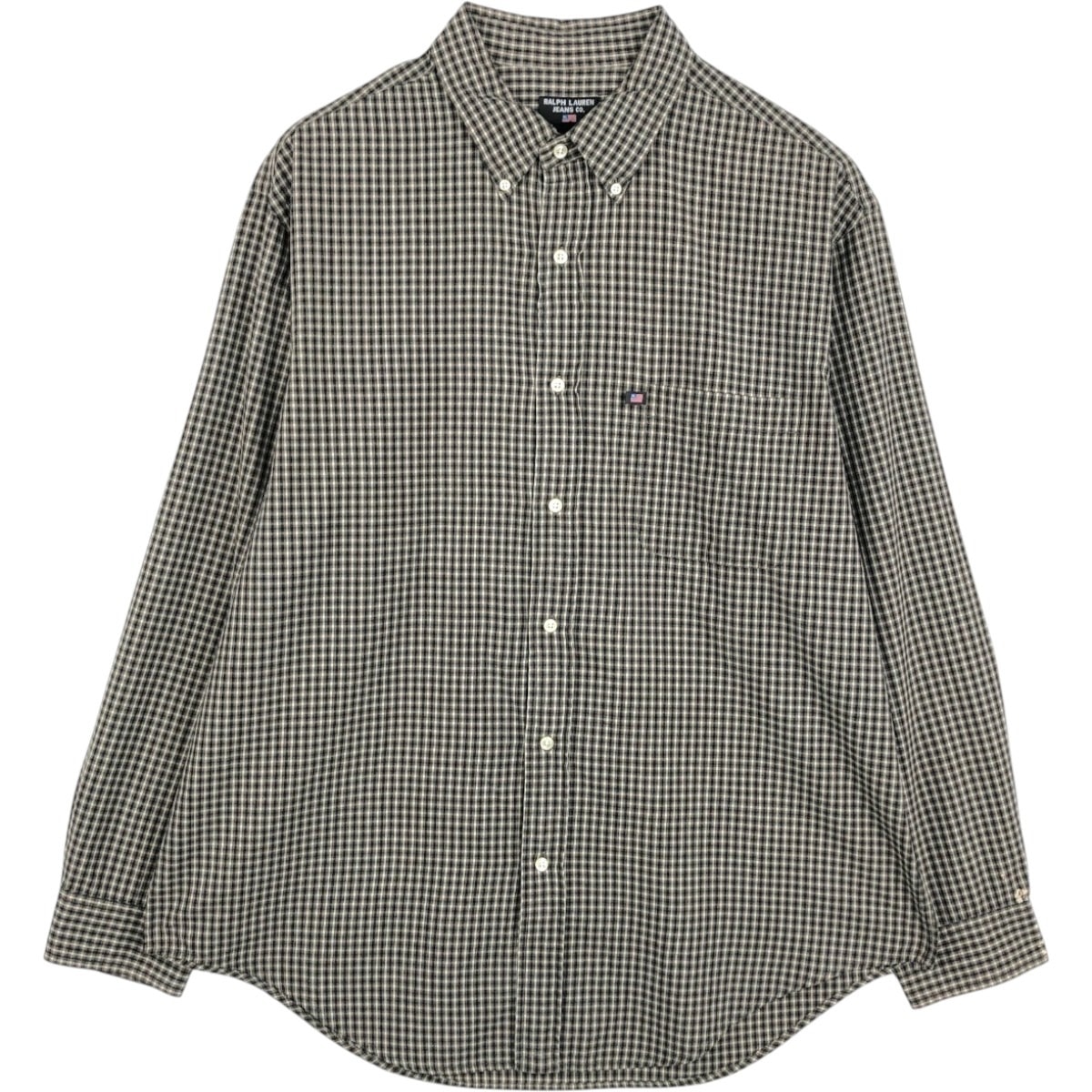 古着 ラルフローレン Ralph Lauren POLO JEANS COMPANY 長袖 ボタンダウンチェックシャツ メンズL相当/eaa676548