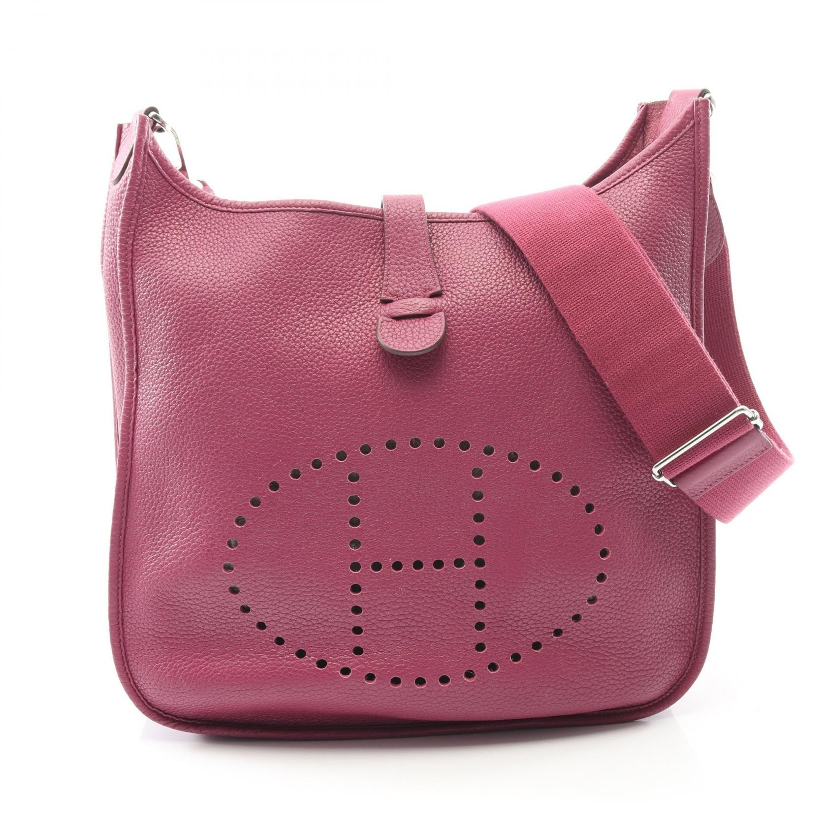 エルメス HERMES エヴリン 3 トロワ GM ショルダーバッグ バッグ レザー トリヨンクレマンス トリヨンクレマンス カシス □O刻印(2011年製造) レディース ピンク系 【中古】