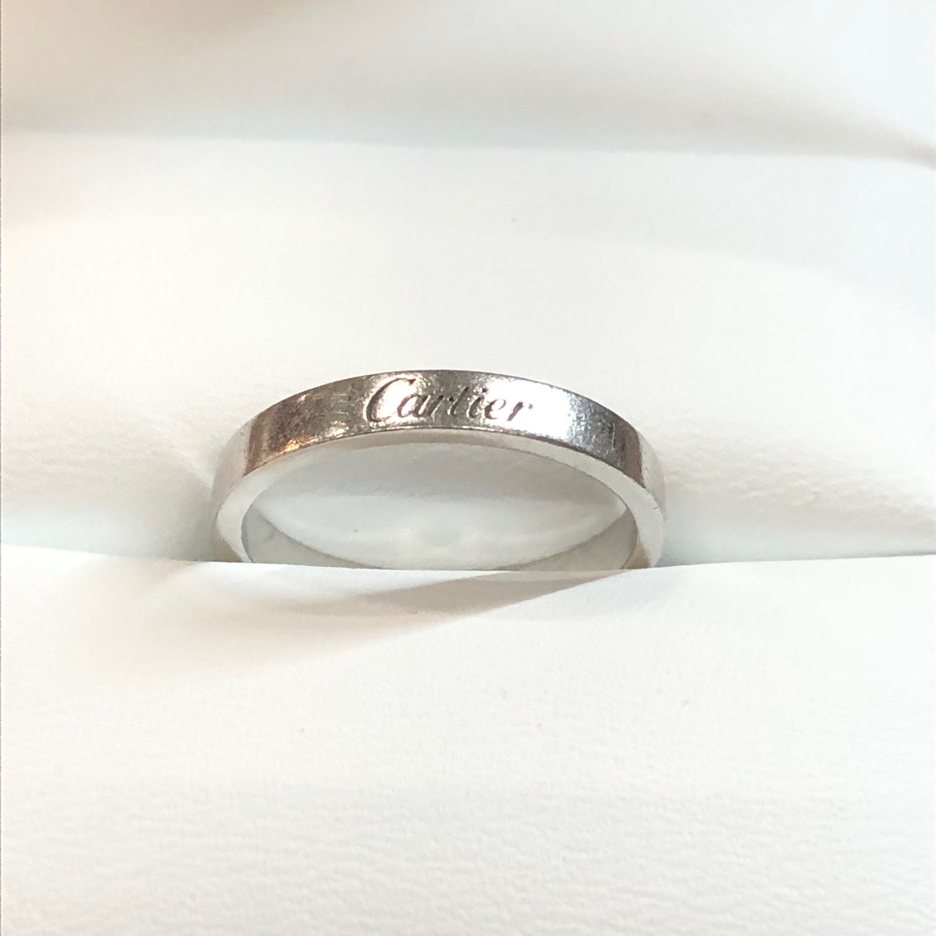 Cartier Pt950 Engraved Ring 