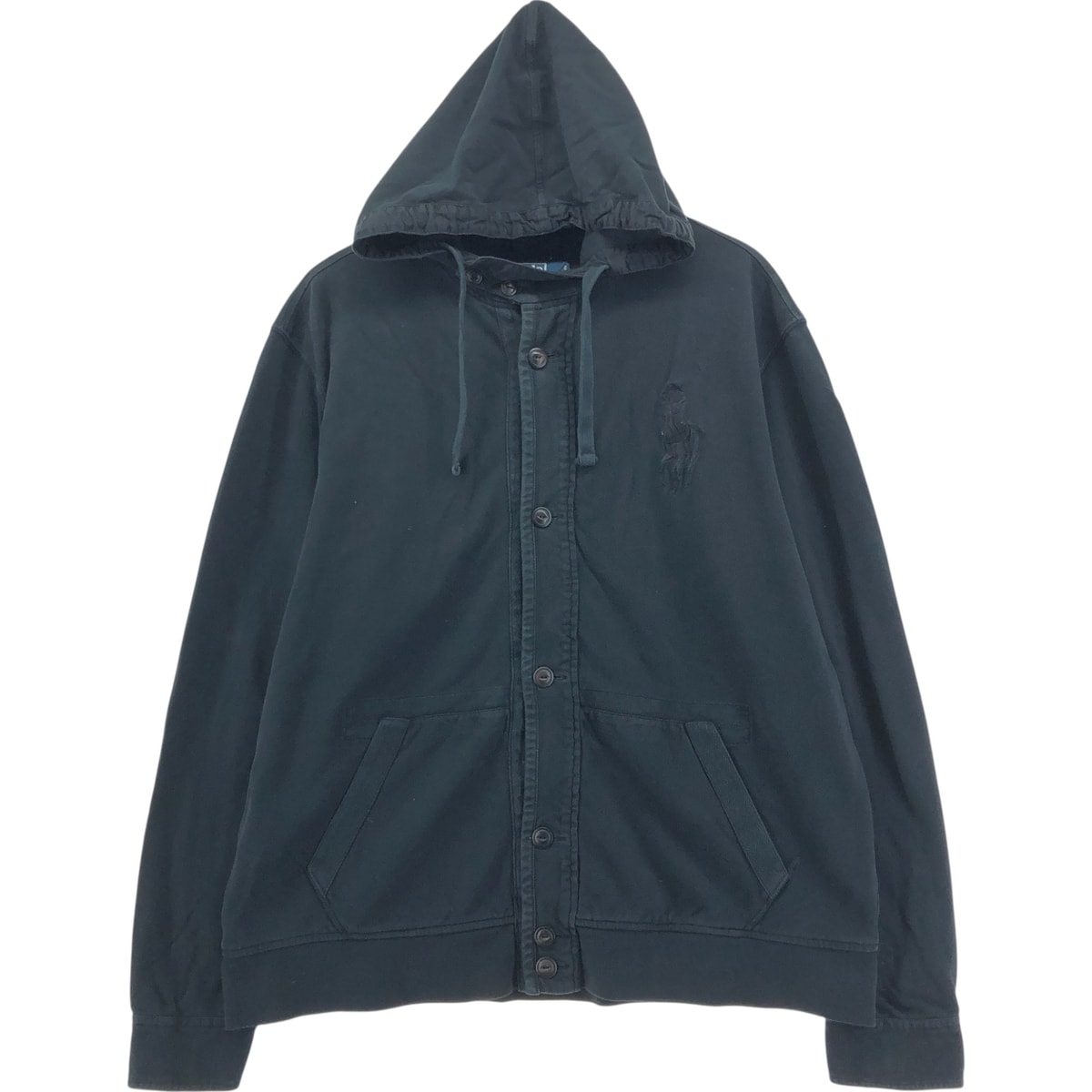古着 ラルフローレン Ralph Lauren POLO by Ralph Lauren ビッグポニー ボタン パーカー メンズXL相当/eaa550024