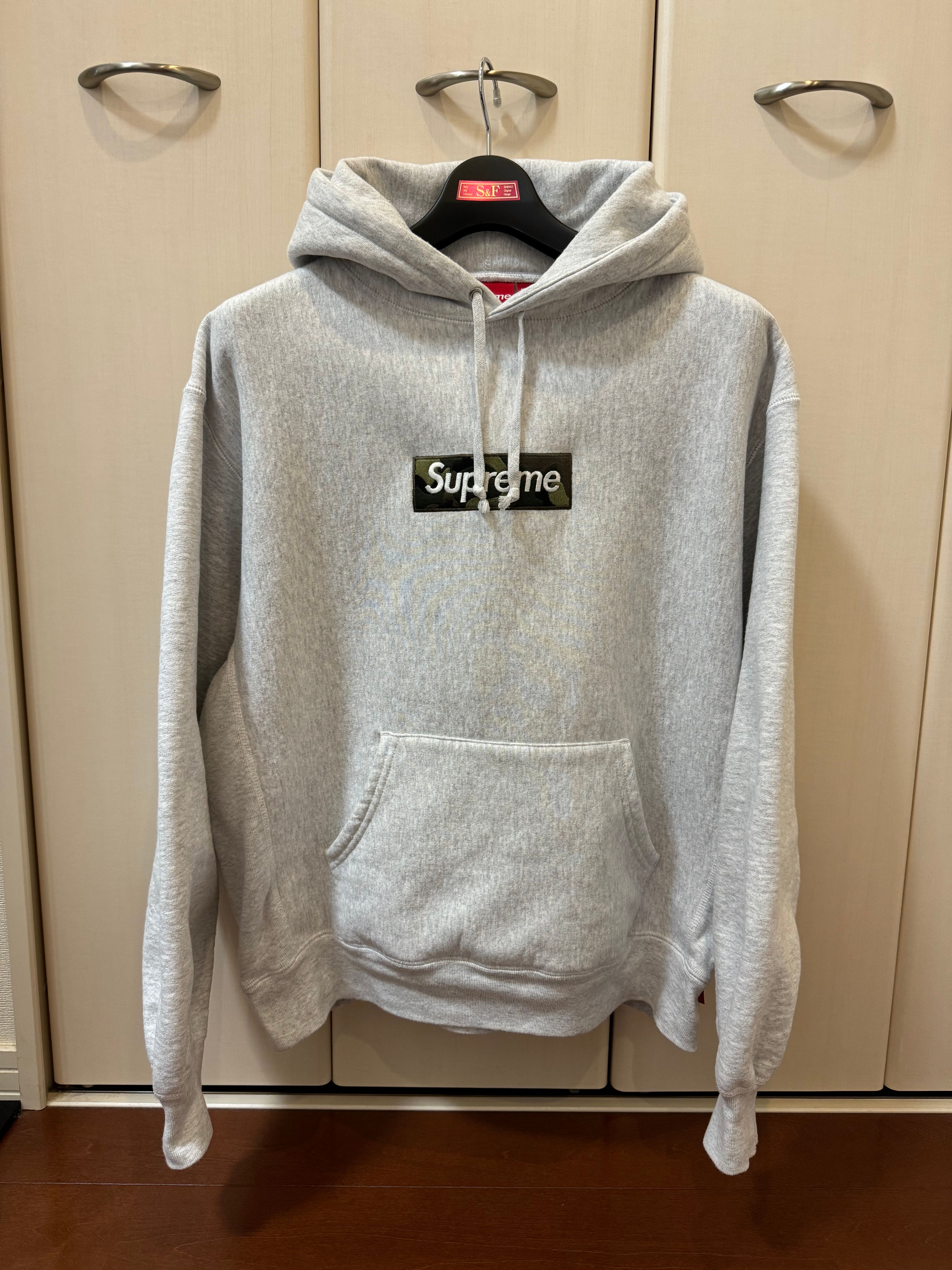 Supreme Box Logo Hooded Sweatshirt "Ash Grey" (23FW)
