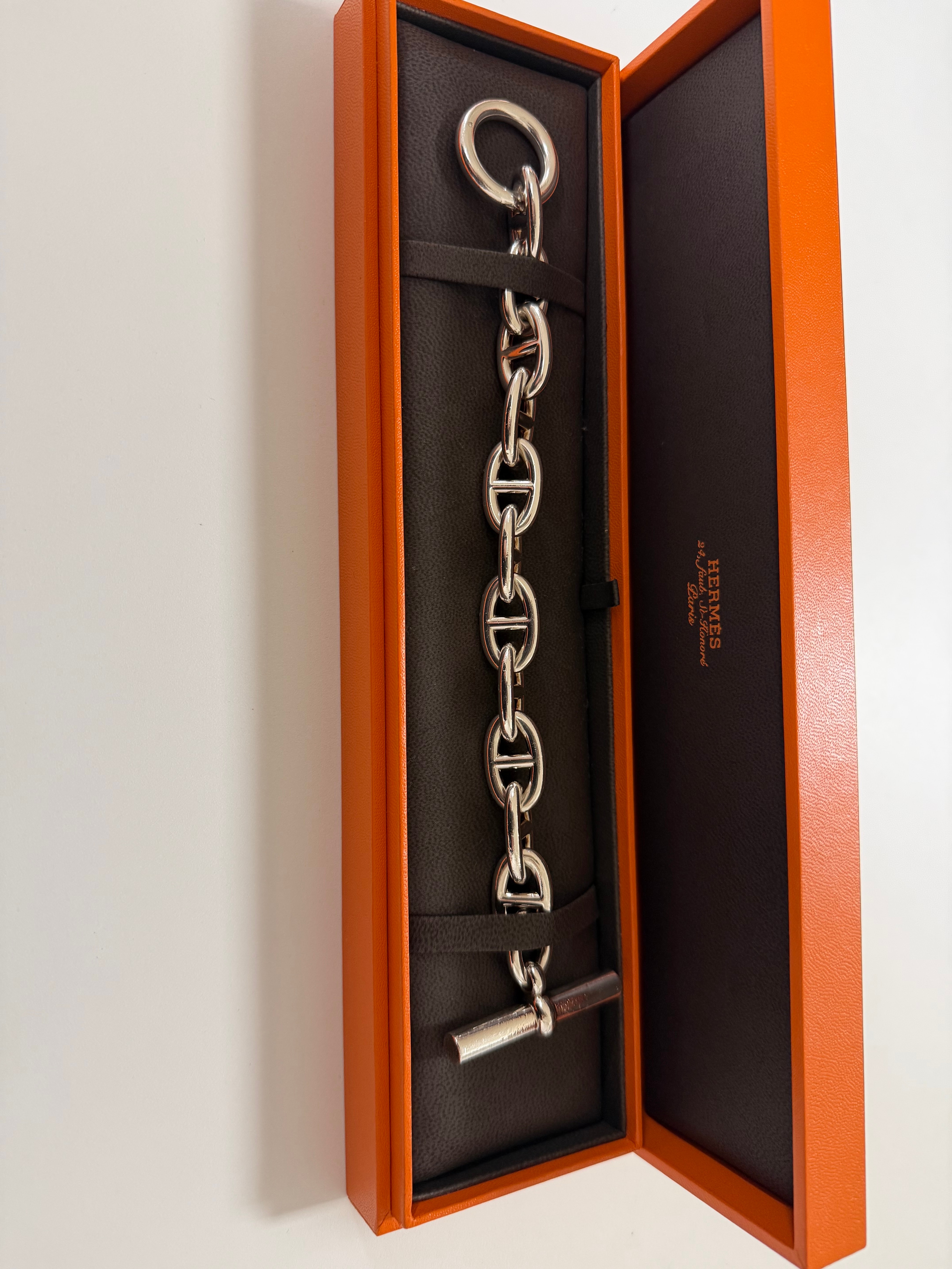 Hermes Chaine D'ancre TGM Bracelet "Silver"