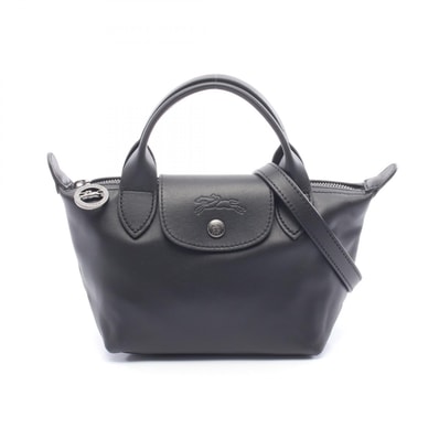 ロンシャン Longchamp ル プリアージュ エクストラ トップハンドルバッグ XS ハンドバッグ バッグ レザー レディース ブラック系 L1500987001 【新品】