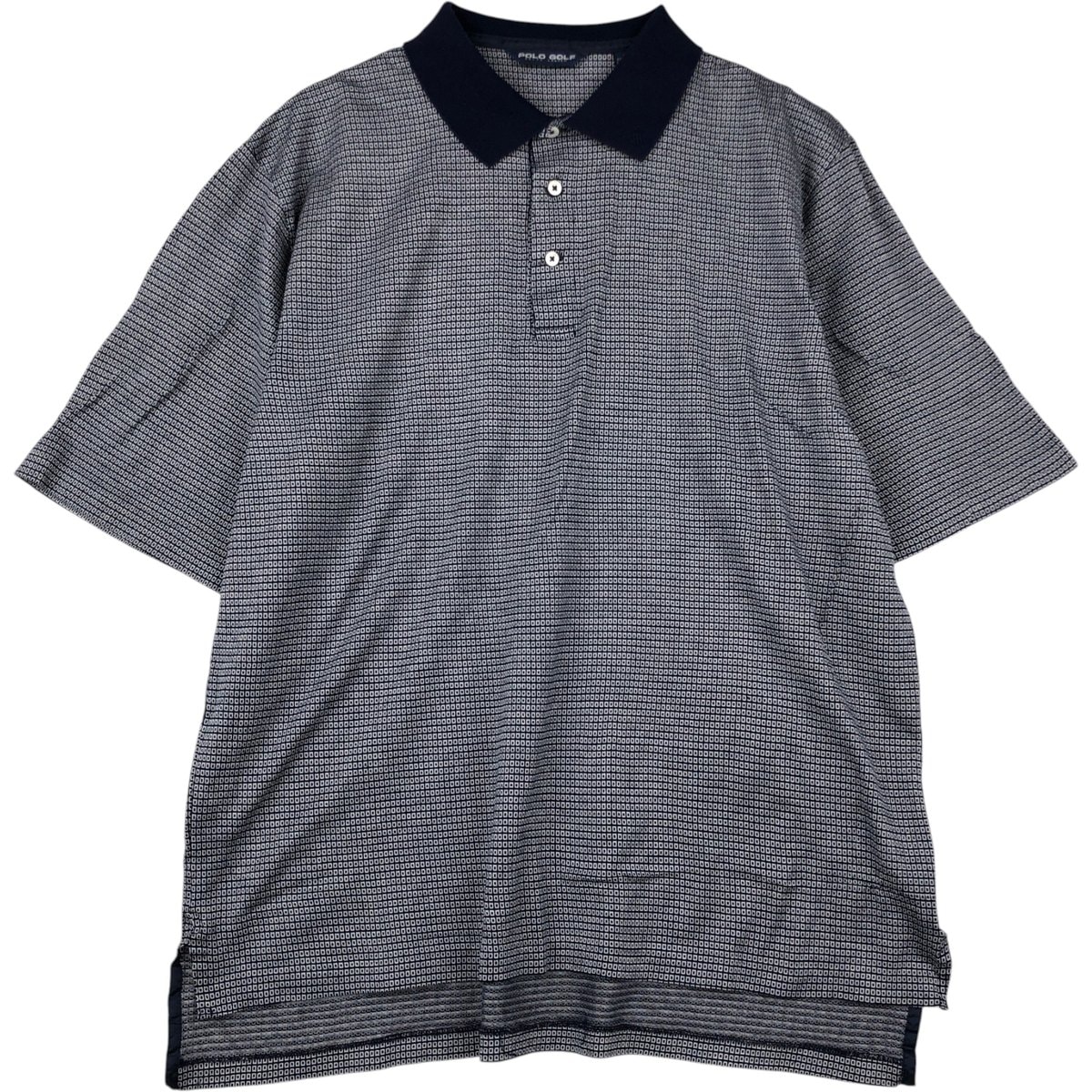 古着 ラルフローレン Ralph Lauren POLO GOLF ポロゴルフ 総柄 半袖 ポロシャツ メンズXL相当/eaa622691