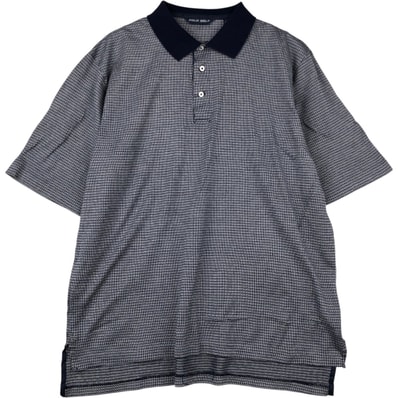 古着 ラルフローレン Ralph Lauren POLO GOLF ポロゴルフ 総柄 半袖 ポロシャツ メンズXL相当/eaa622691