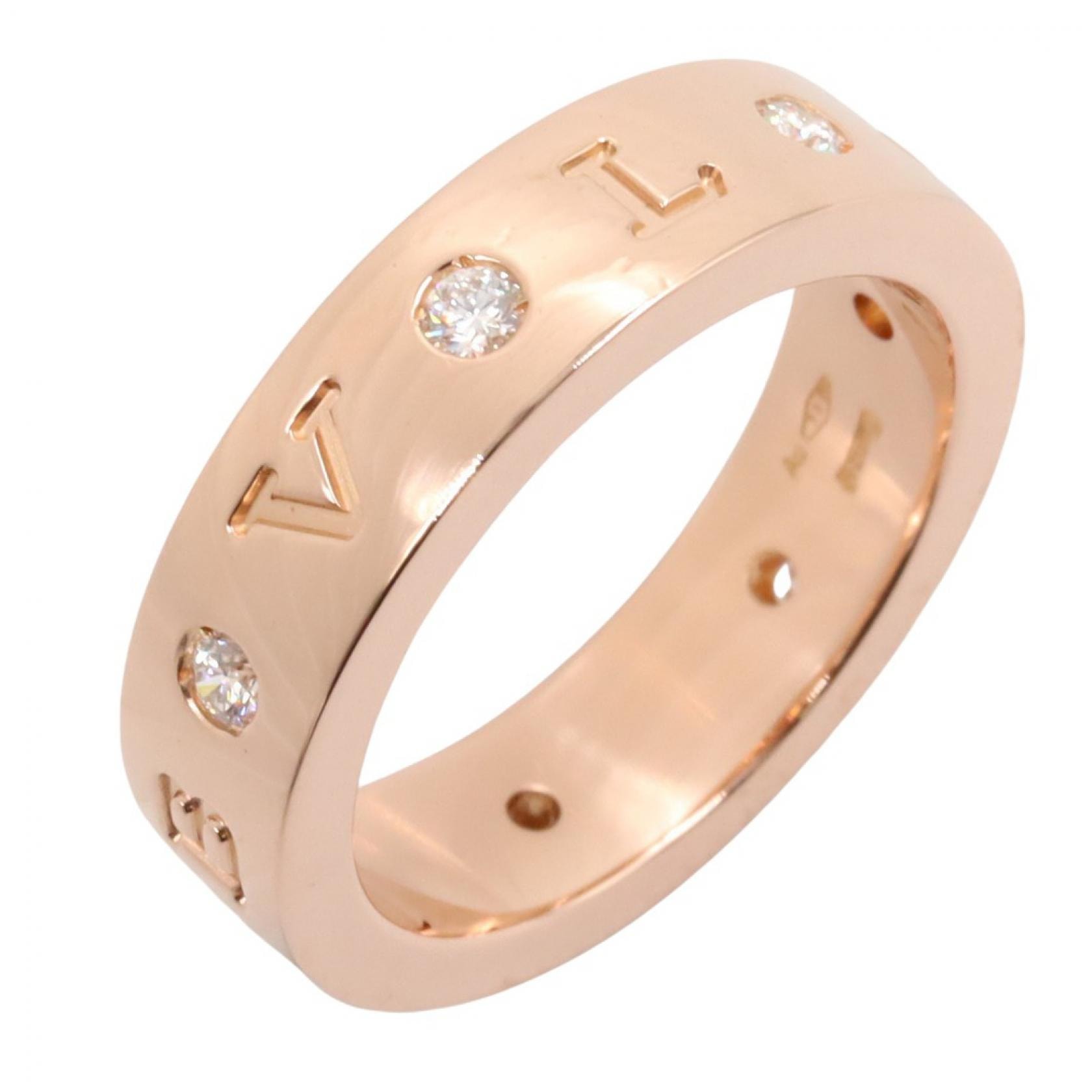 ブルガリ BVLGARI ローマンソルベ リング 7PD リング・指輪 ジュエリー K18PG(ピンクゴールド) ダイヤモンド レディース ゴールド系 / クリア系 【中古】