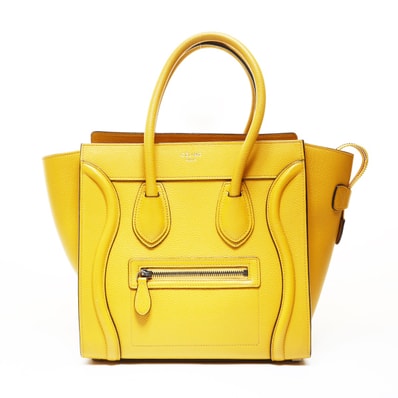 セリーヌ CELINE ラゲージ マイクロショッパー ハンドバッグ【中古】