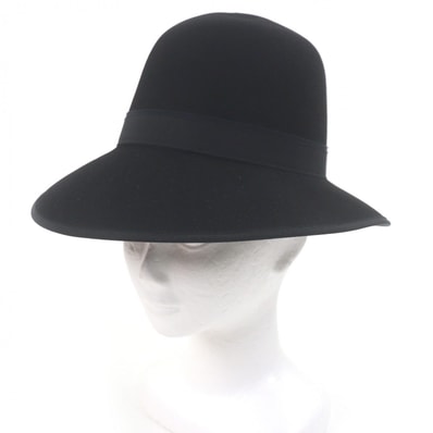 極美品 エルメス ハット ブラック メンズ 58