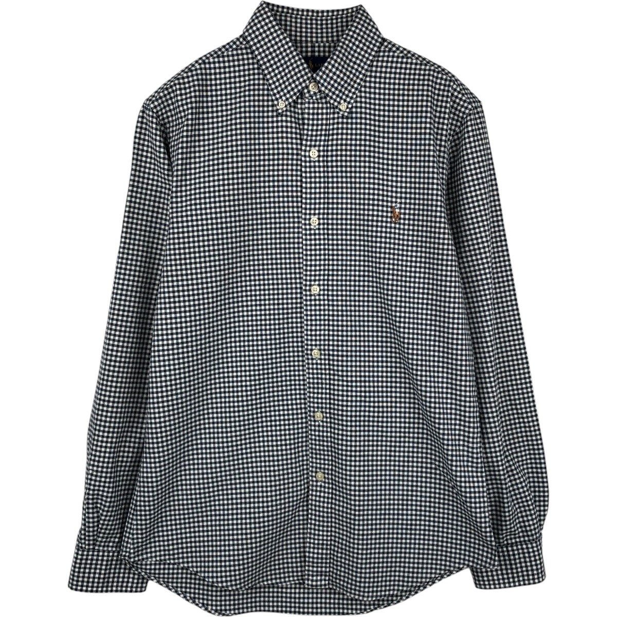 古着 ラルフローレン Ralph Lauren SLIM FIT ギンガムチェック 長袖 ボタンダウンチェックシャツ メンズM相当/eaa676755