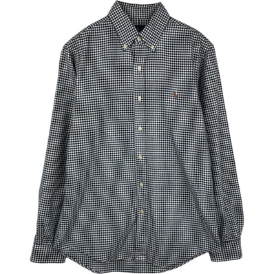 古着 ラルフローレン Ralph Lauren SLIM FIT ギンガムチェック 長袖 ボタンダウンチェックシャツ メンズM相当/eaa676755