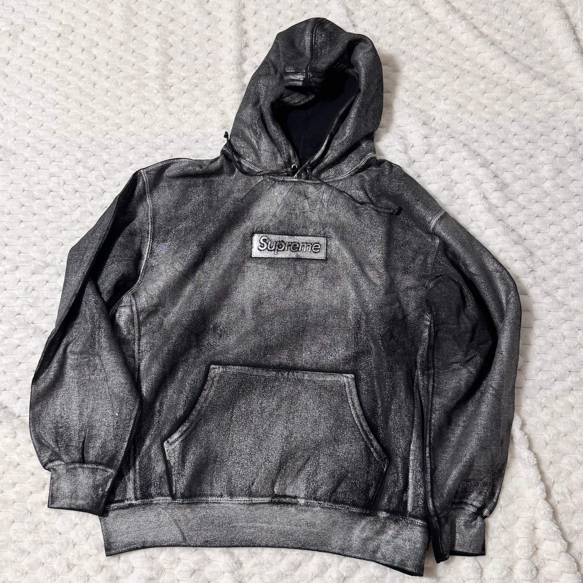 Supreme x MM6 Maison Margiela Foil Box Logo Hooded Sweatshirt "Black"