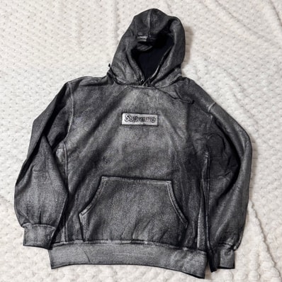 Supreme x MM6 Maison Margiela Foil Box Logo Hooded Sweatshirt "Black"