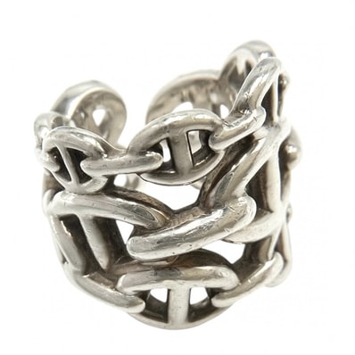 HERMES エルメス 指輪 シェーヌダンクル アンシェネGM アクセサリー ジュエリー 小物 50サイズ シルバー925 約9号 レディース 約13.2g【中古品】