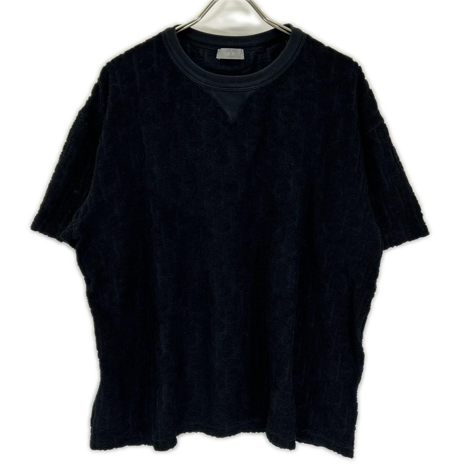 ディオール 21SS 113J692A0614 ブラック オブリーク パイル Tシャツ XXL