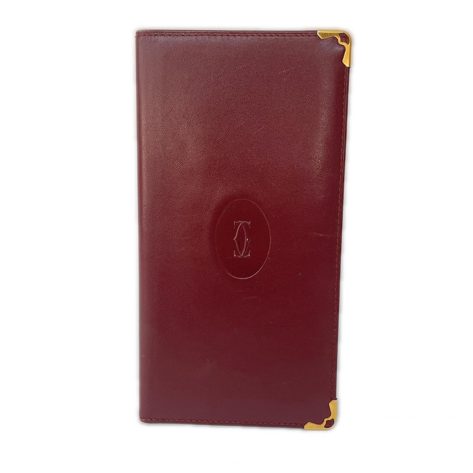 Cartier カルティエ 札入れ カードケース マストライン ボルドー