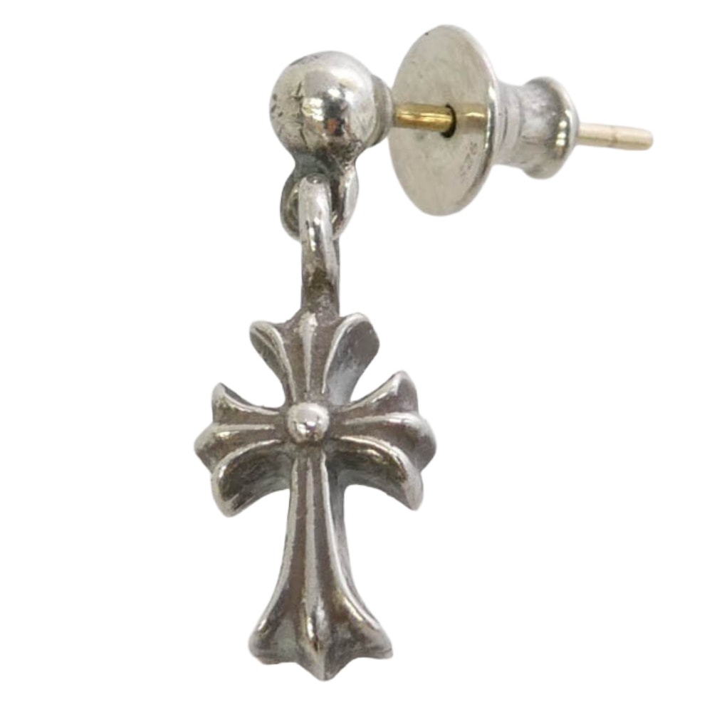 Chrome Hearts Drop Stack CH Cross Earrings "Silver"