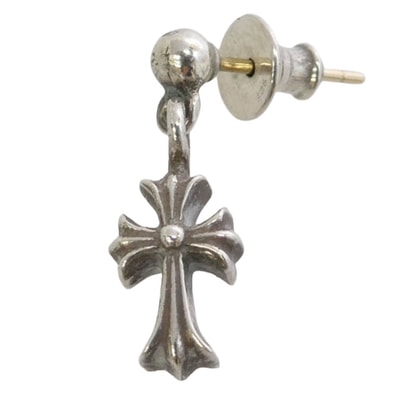 Chrome Hearts Drop Stack CH Cross Earrings "Silver"