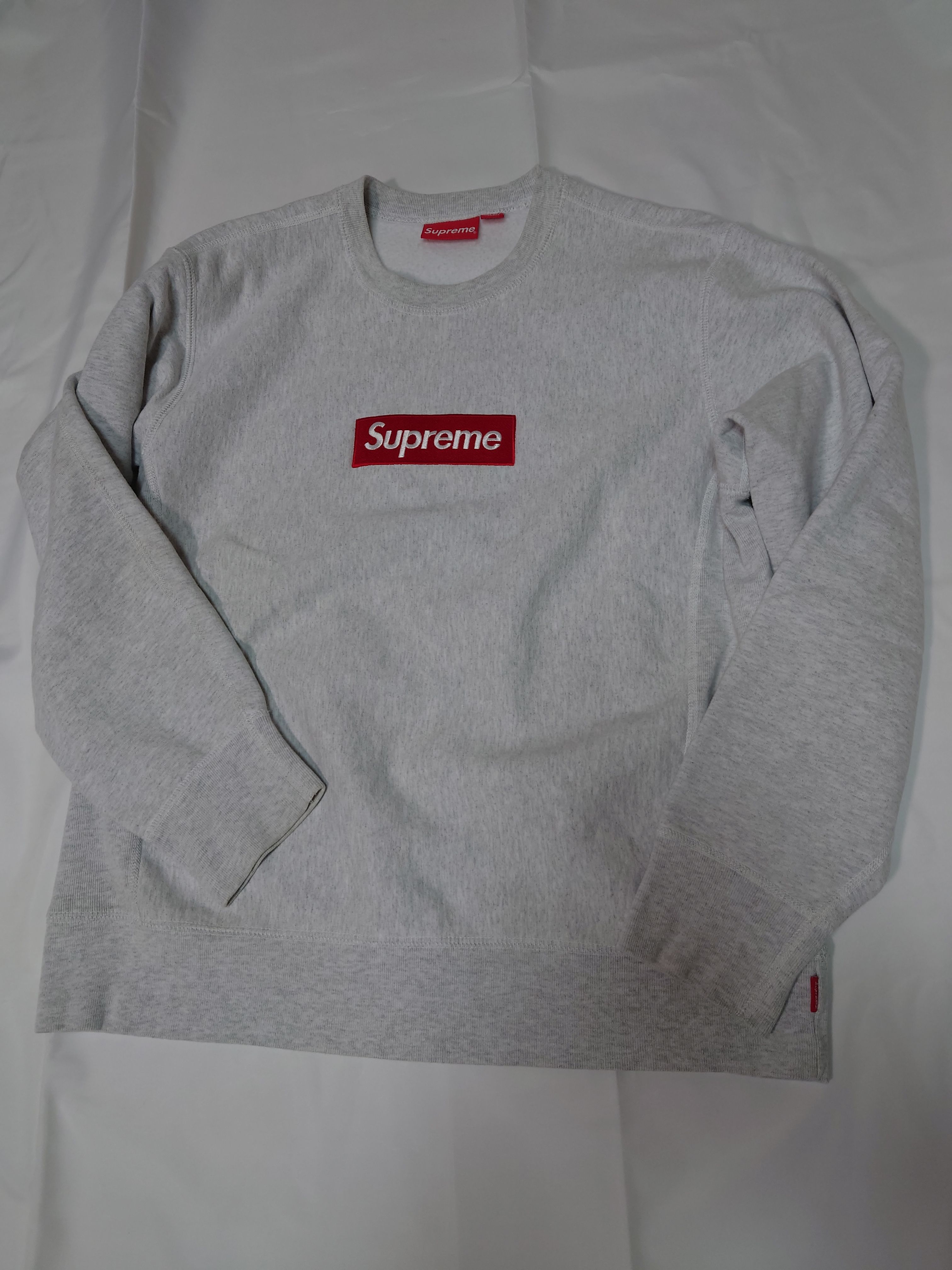 Supreme Box Logo Crewneck Sweatshirt "Ash Grey" (18FW)