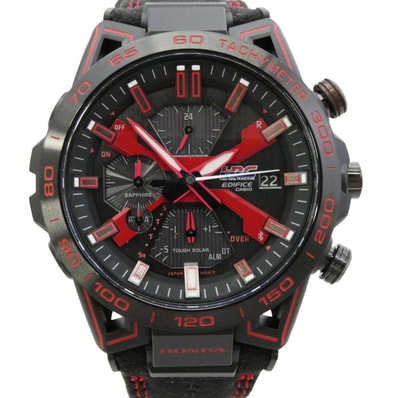G-SHOCK ジーショック 時計 EQB-2000HR-1AJR × Honda Racing EDIFICE SOSPENSIONE エディフィス ソスペンシオーネ 鈴鹿サーキット ブラック系 レッド系【新古品】【未使用】【中古】
