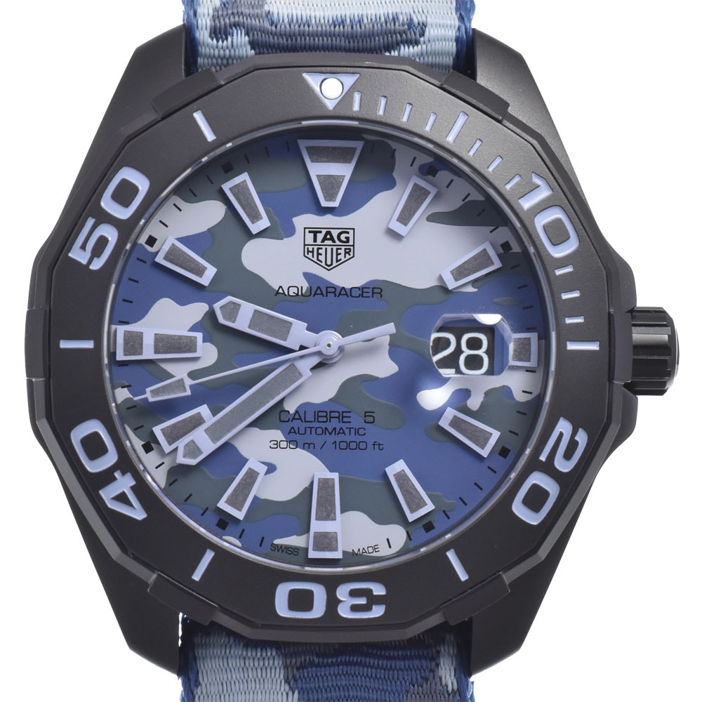 タグホイヤー TAG HEUER WAY208D.FC8221 アクアレーサー キャリバー5 ブルー系 自動巻き メンズ 美品 腕時計 M#151179