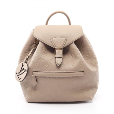ルイ・ヴィトン LOUIS VUITTON モンスリPM リュックサック バックパック バッグ レザー モノグラム・アンプラント トゥルトレール レディース ベージュ系 M45410 【中古】