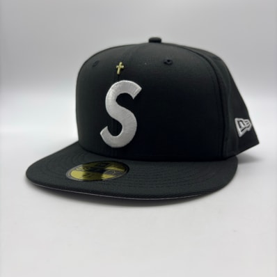 Supreme Gold Cross S Logo New Era "Black"