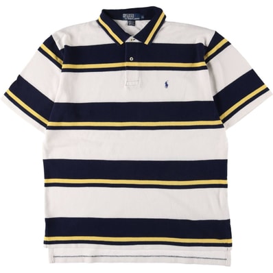 古着 ラルフローレン Ralph Lauren POLO by Ralph Lauren 半袖 ボーダー ポロシャツ メンズXL相当/eaa562255