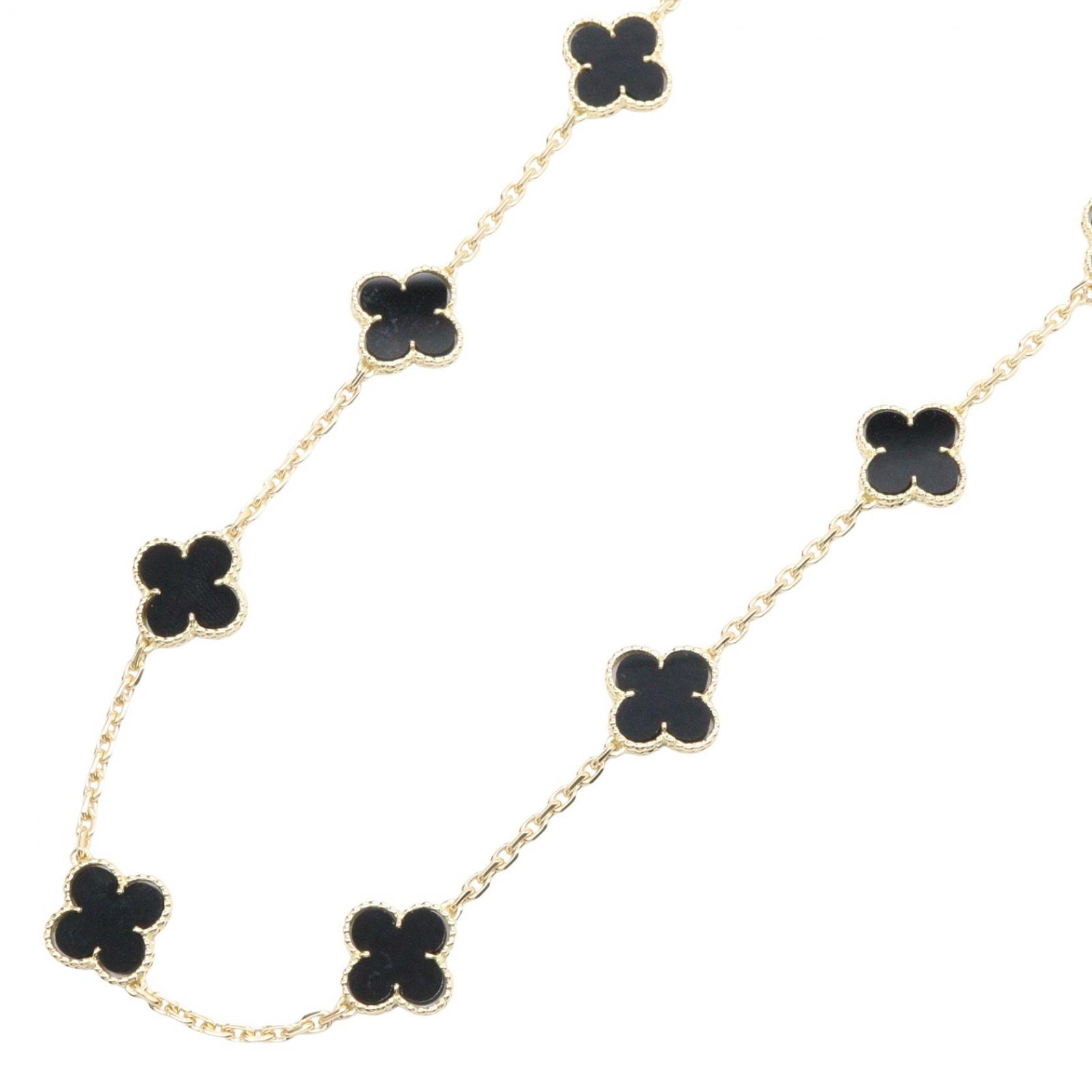 ヴァンクリーフ&アーペル Van Cleef & Arpels ヴィンテージアルハンブラ 20モチーフ ネックレス ネックレス ジュエリー K18(イエローゴールド) オニキス レディース ゴールド系 / ブラック系 【中古】