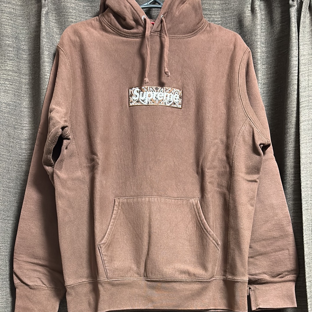 Supreme Bandana Box Logo Hooded Sweatshirt "Brown"