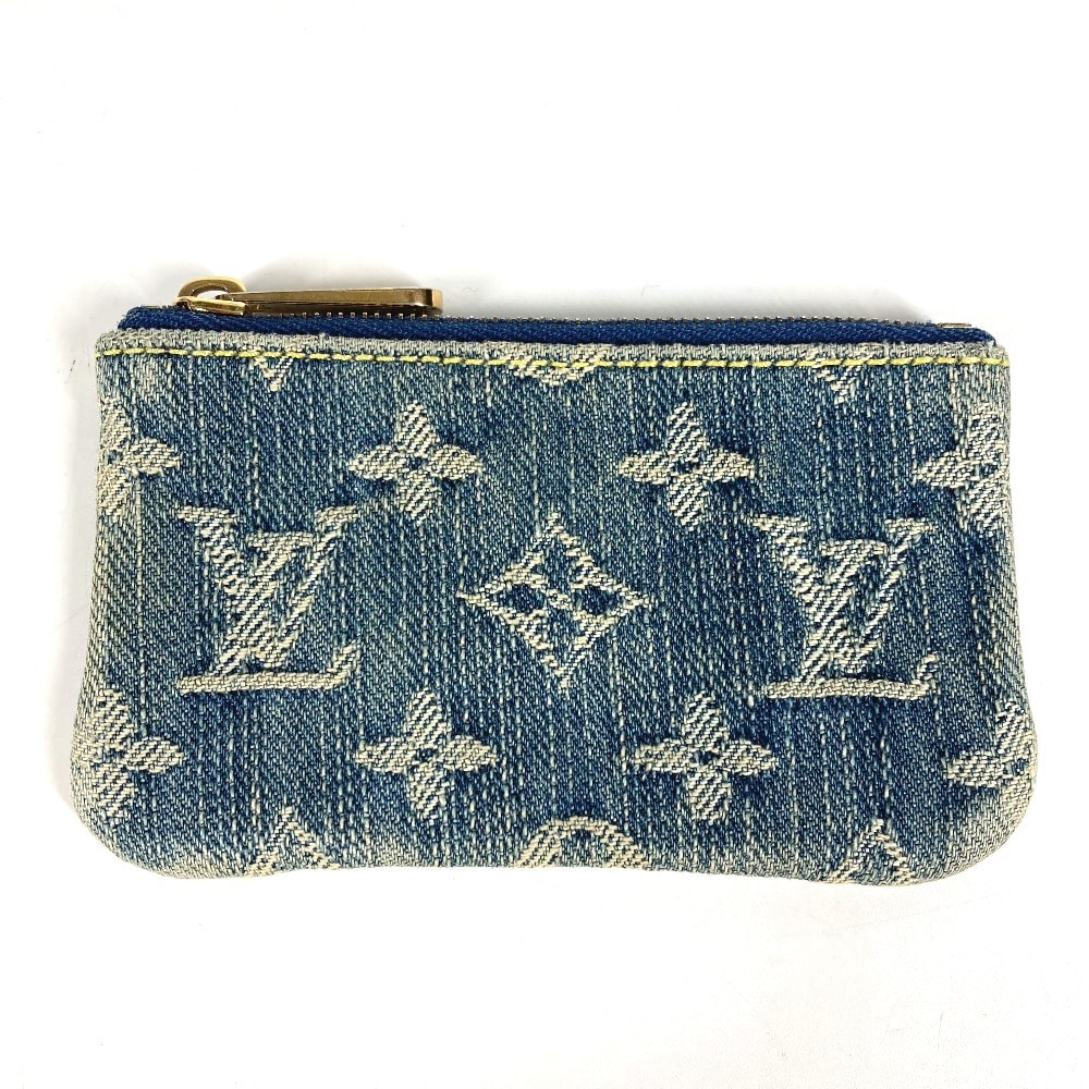 ルイヴィトン LOUIS VUITTON ポシェットクレ  M95343  モノグラムデニム 財布 小銭入れ キーリング付き コインケース モノグラムデニム ブルー