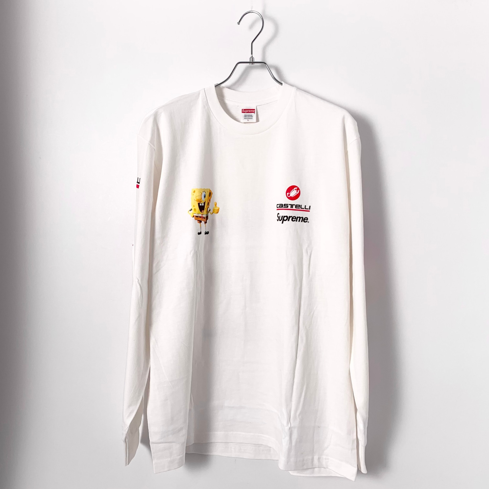 Supreme x SpongeBob Castelli Racing L/S Tee "White"