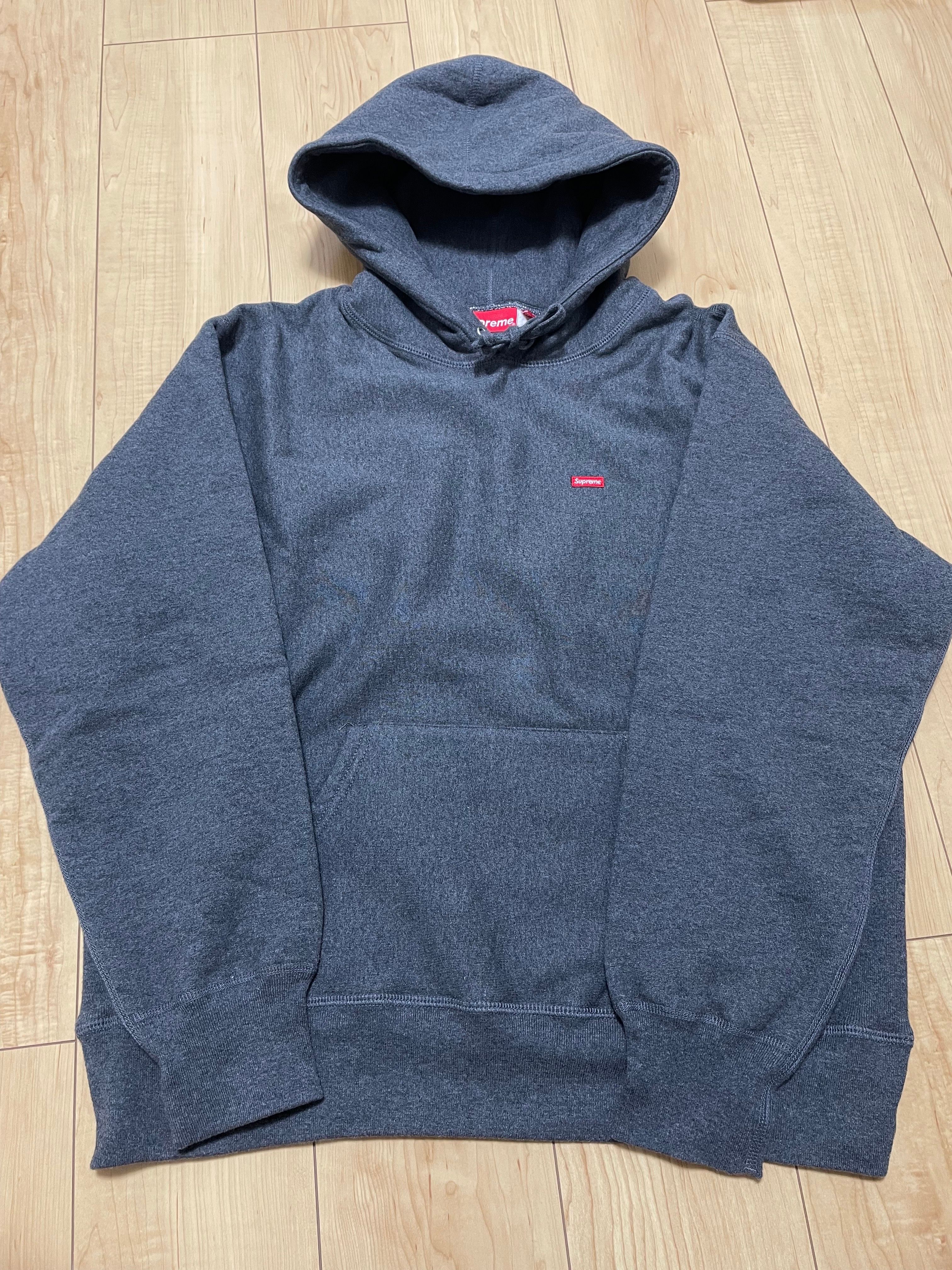 Supreme Small Box Hooded Sweatshirt "Charcoal" (21FW)