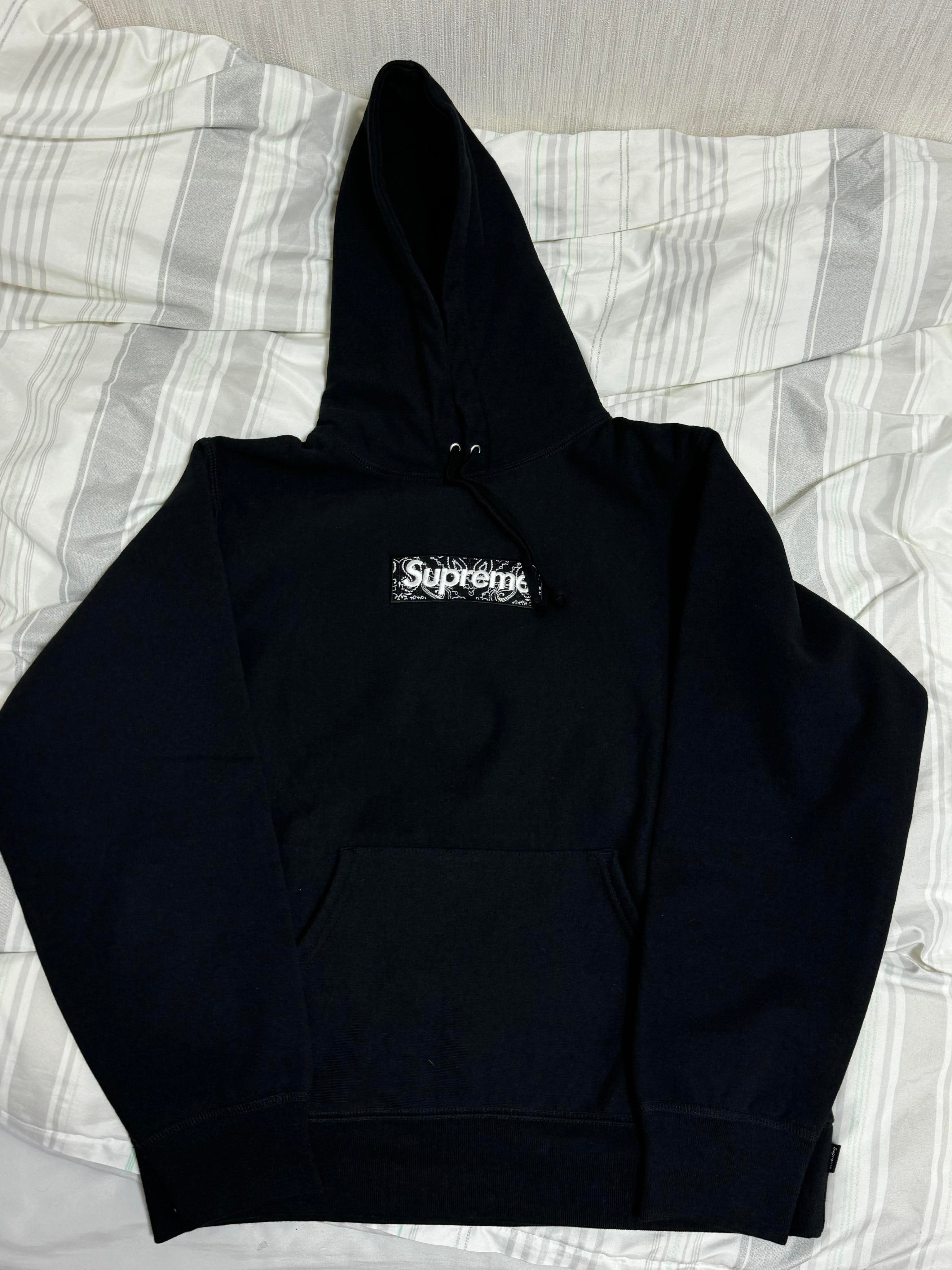 Supreme Bandana Box Logo Hooded Sweatshirt "Black"