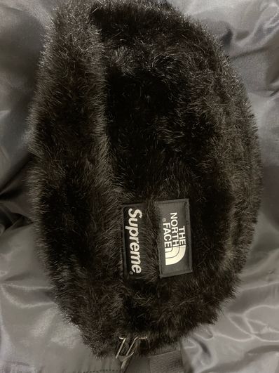 Supreme x The North Face Faux Fur Waist Bag "Black" NM82093I / NF0A5G87