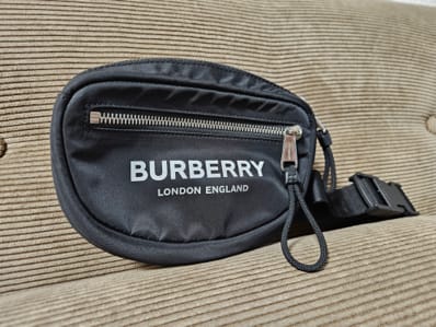 BURBERRY Small Logo Print Econyl Cannon Bum Bag ”Black”