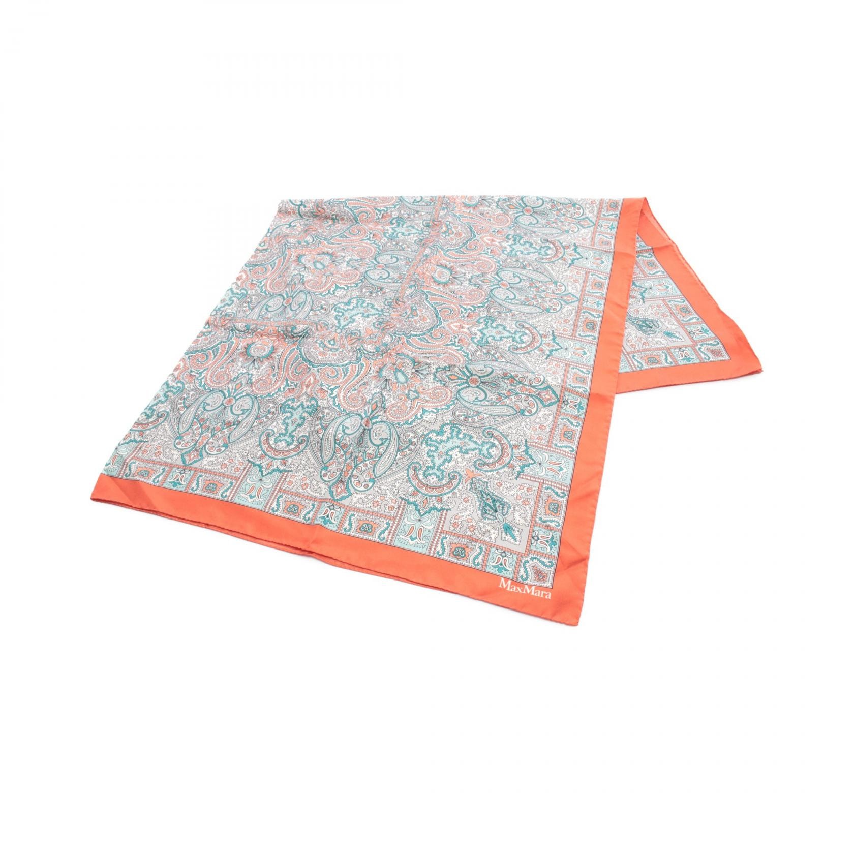マックスマーラ MAX MARA スカーフ 衣料品 シルク レディース オレンジ系 / グリーン系 / グレー系 454121916 【中古】