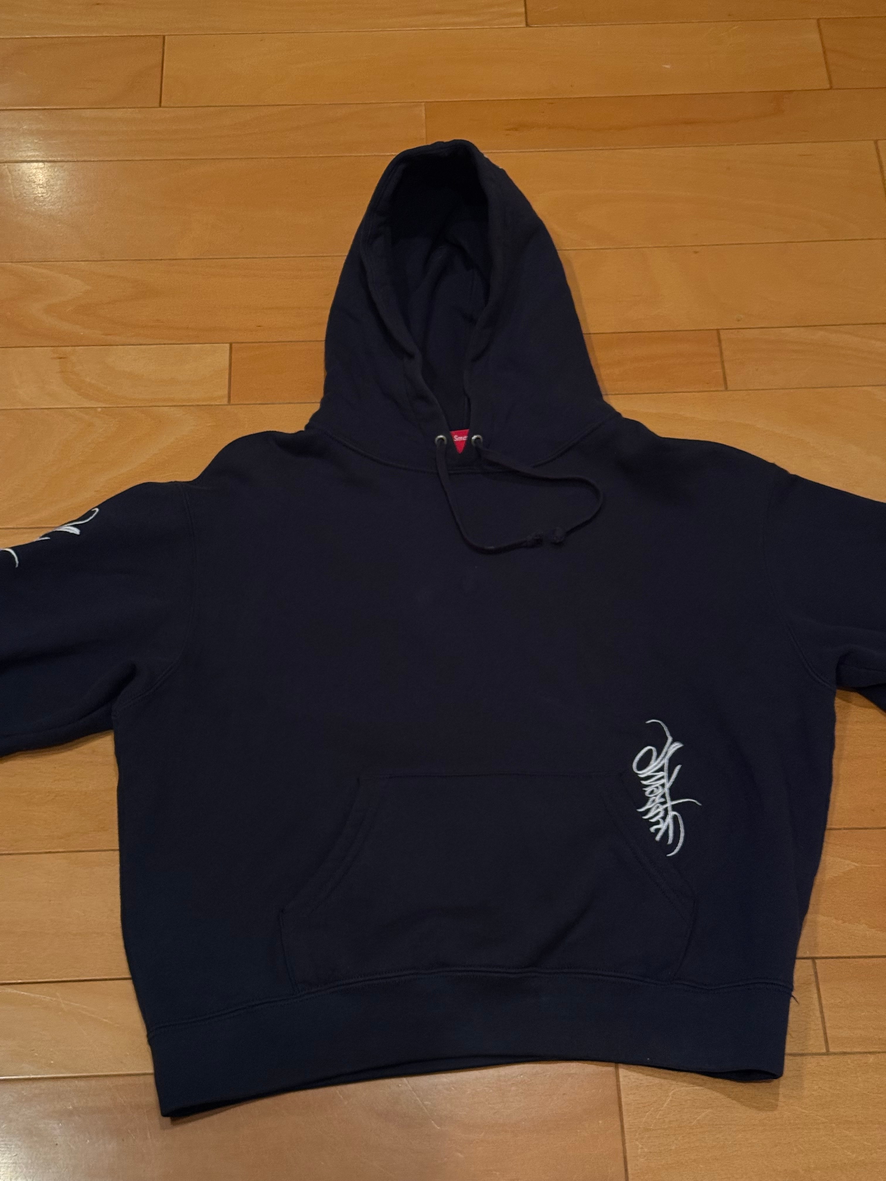 Supreme Tag Hooded Sweatshirt "Navy"
