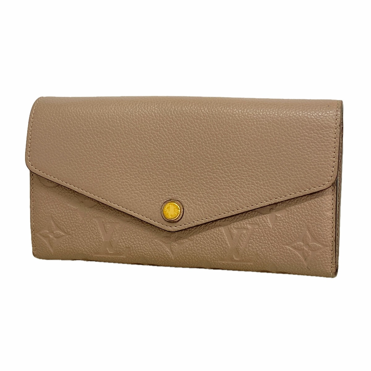 Louis Vuitton Sarah Wallet Monogram Empreinte Leather "Turtledove"
