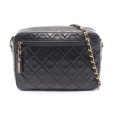 シャネル CHANEL マトラッセ ショルダーバッグ バッグ ラムスキン(羊革) レディース ブラック系 【中古】