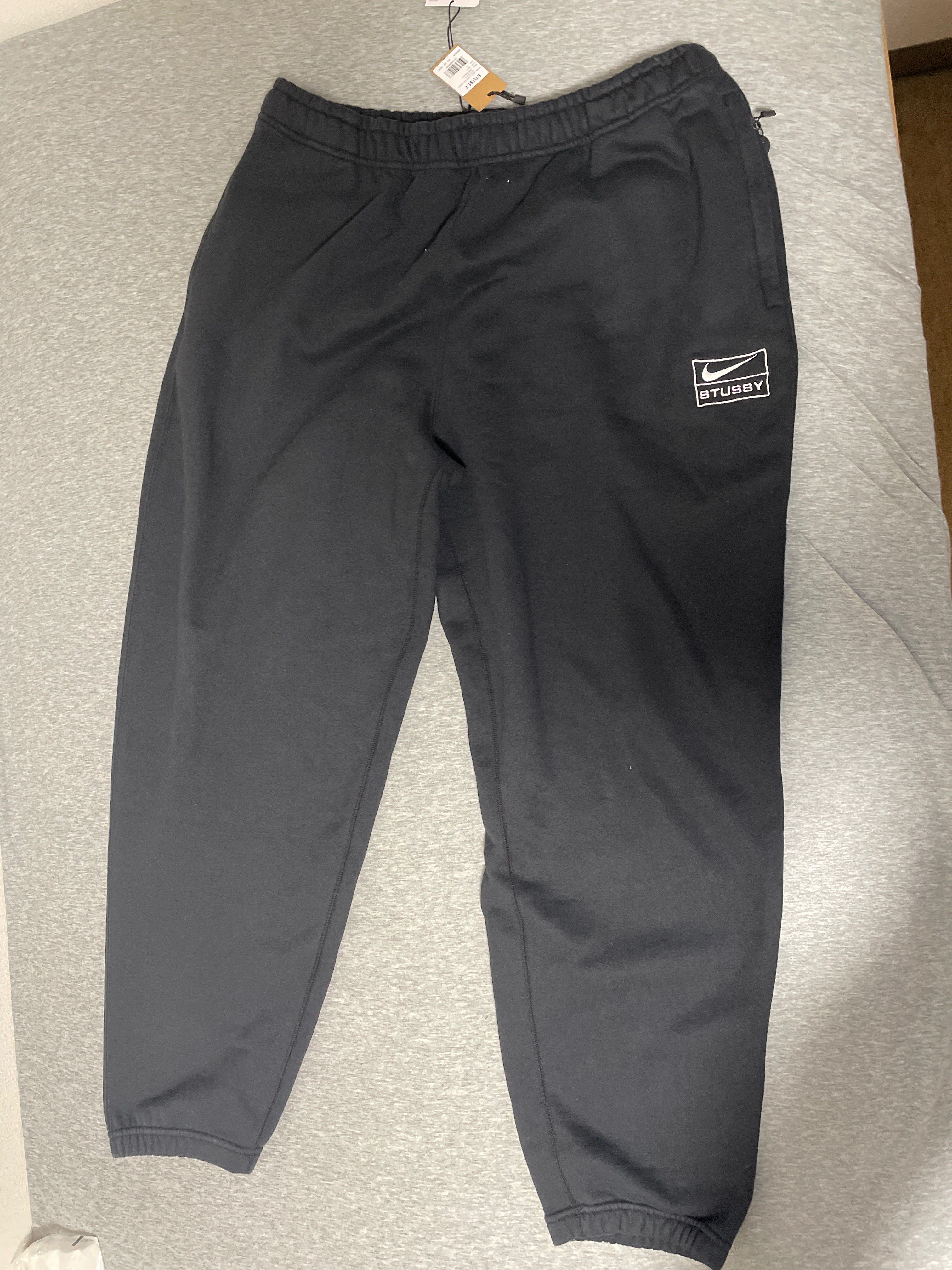 Stussy × Nike NRG Washed Fleece Pant (US Size) "Black" DN4030-010