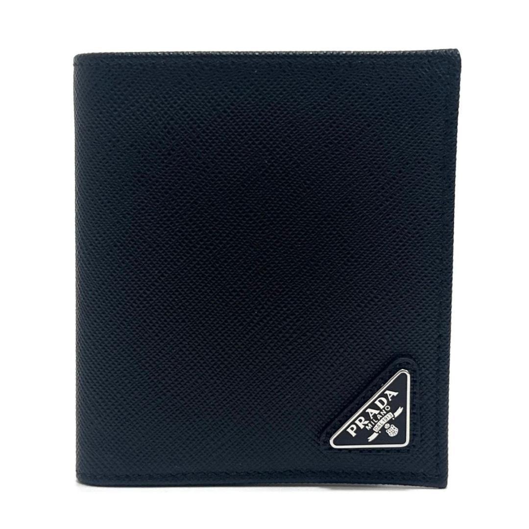 PRADA Saffiano Triangle Wallet "Black"