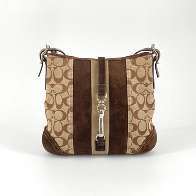 COACH(コーチ) シグネチャーキャンバス 8K12 ショルダーバッグ ブラウン