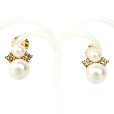 クリスチャンディオール Christian Dior イヤリング メタル/フェイクパール ゴールド レディース【中古】 h32078a