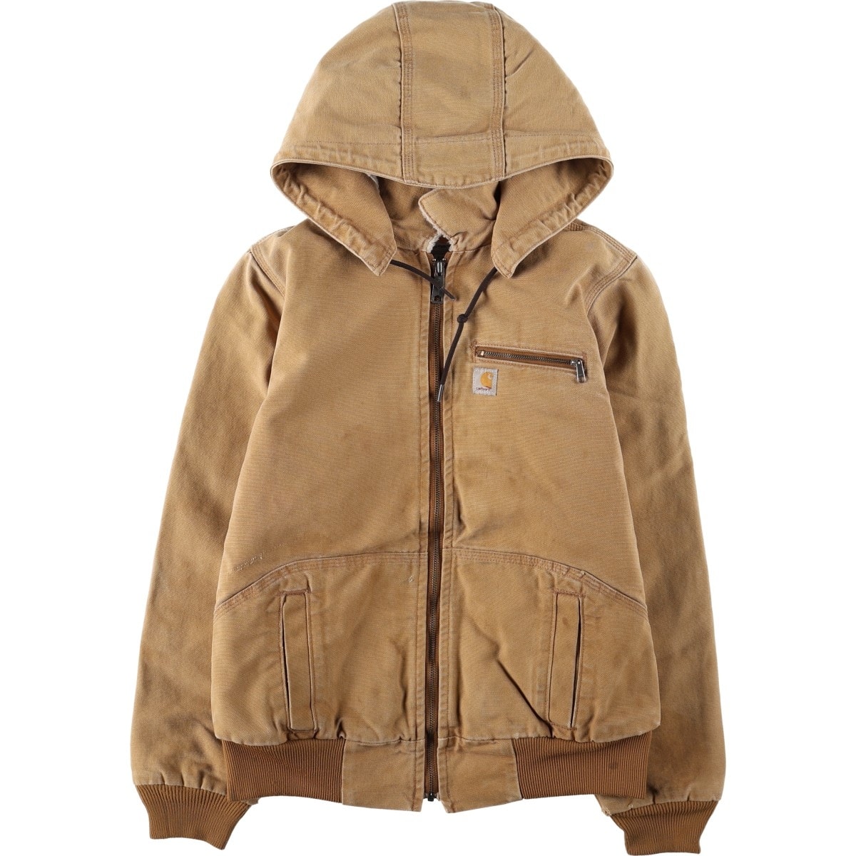 古着 カーハート Carhartt アクティブジャケット 中綿入り ダックフルジップパーカー レディースS相当/eaa678770