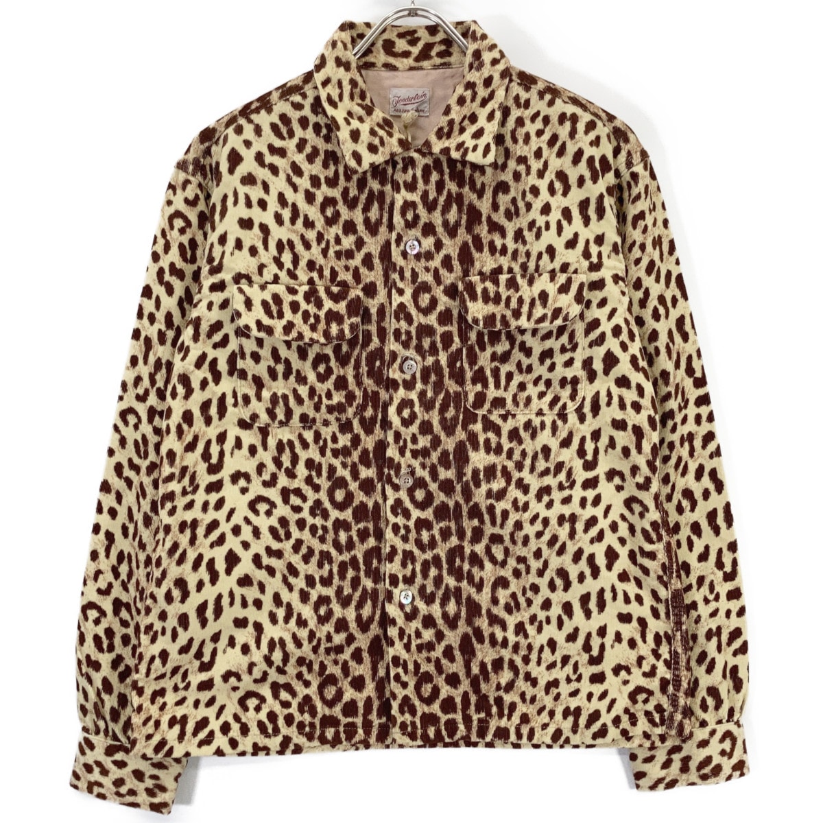 テンダーロイン ベージュ コーデュロイ レオパード 長袖 シャツ XS